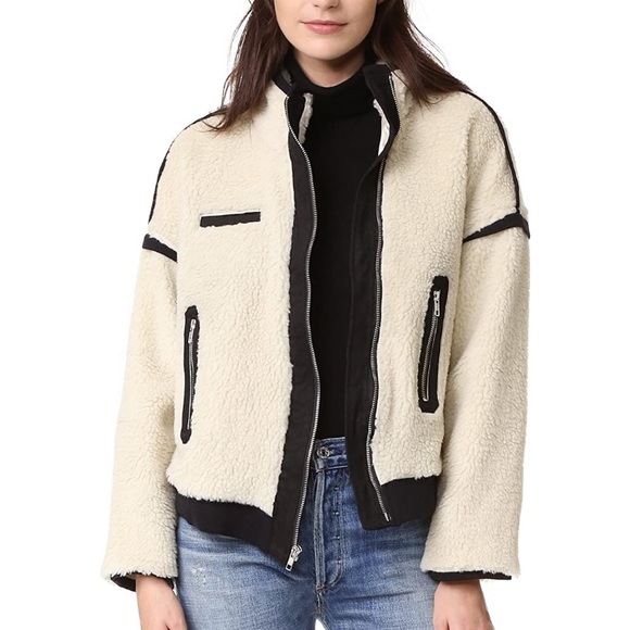 McGuire Denim Jackets & Blazers - Mcguire Larousse Sherpa Jacket in Cream